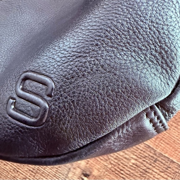 Spikes & Sparrow Leather Shoulder Bag - Harli - Black - Picture 6 of 14